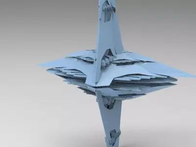 Moss Ruins Alien Shard 2 3D model