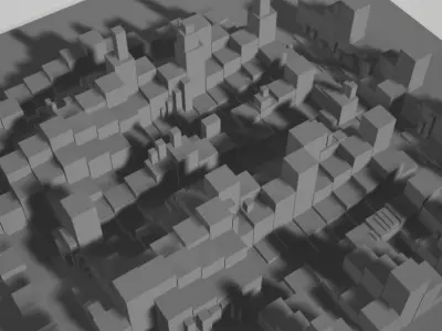 The Cube Virtual Art Gallery Empty Expo Low-poly 3D model