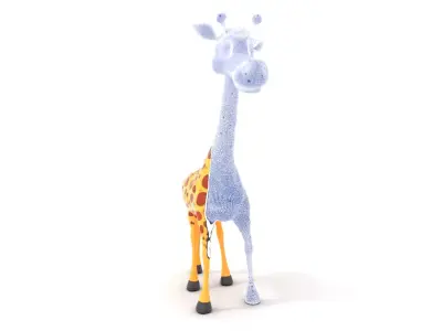 Cheerful Giraffe Cartoon model pack Low-poly 3D model