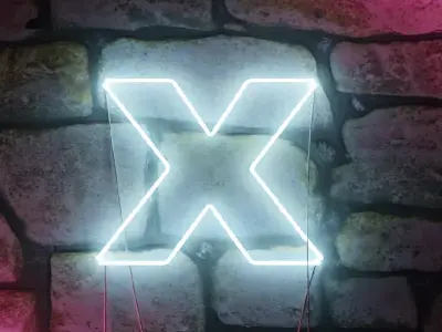 Neon light 3d sign 3D model