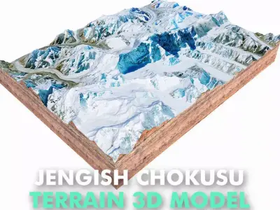 Jengish Chokusu Mountain China 3D model