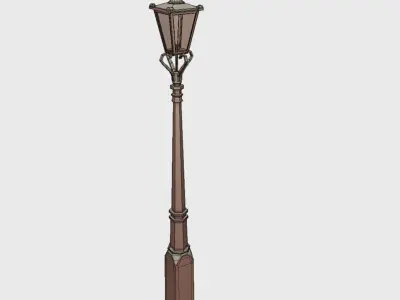 Street Light Low-poly 3D model 23