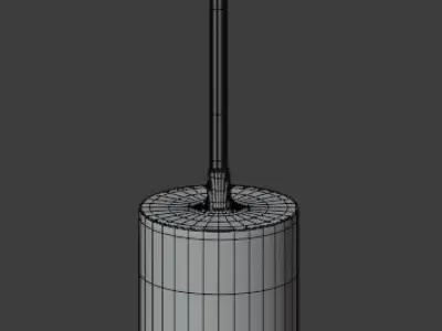 Black and White LED lamp 3D model