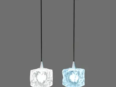 Two types of ice cube lighting 3D model