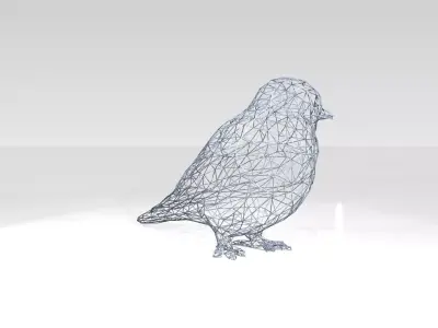 Swallow Wireframe 3D model