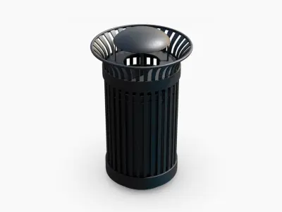 NYC Long Trashcan 3D model