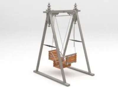 swing wooden 3D model