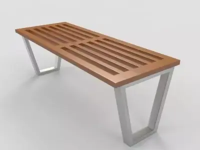 Outdoor Bench-4 3D model