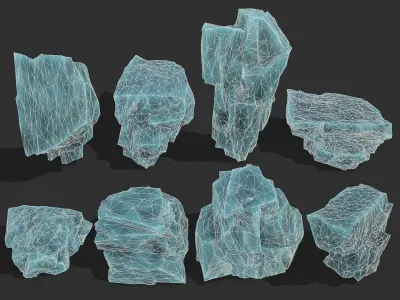 ice rocks 14 Low-poly 3D model