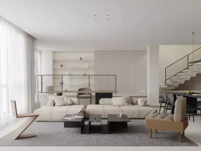 apartment interior scenes     3D model 13