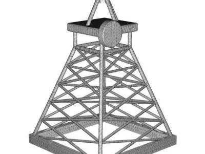 Mobile Tower Low-poly 3D model