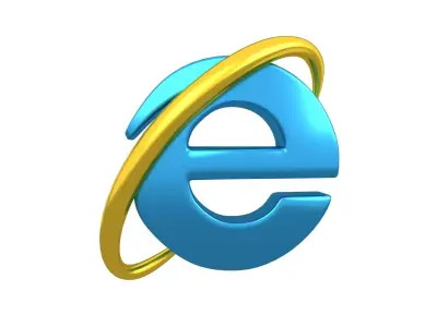 Internet Explorer Logo v1 008 Free low-poly 3D model