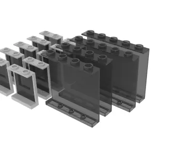Lego Windows and Panels Set 3D model