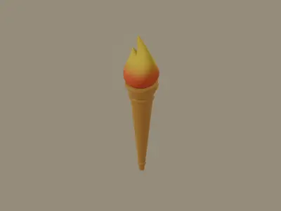 Torch fire 3D model