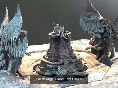 Fountain collection three dragons 3D Model Pack