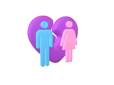 Divorce Symbol v1 005 Low-poly 3D model