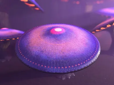 Fantasy Mushrooms Collection Low-poly 3D model