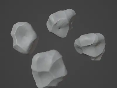 Rock Stone Low-poly 3D model 3
