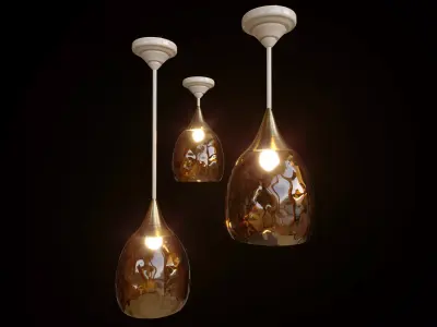 Vintage Ceiling Lamps 3D model