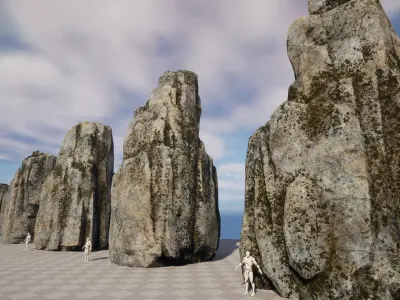 Realistic Modular Rocks Low-poly 3D model