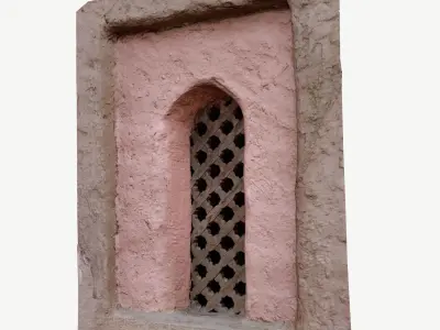 Medieval Nomad Building Window Low-poly 3D model