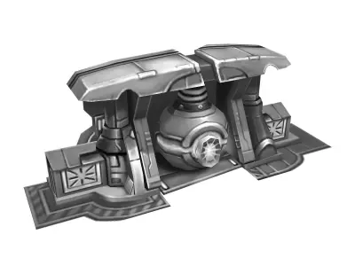 Wall Fortress - Flame Type 02 3D model