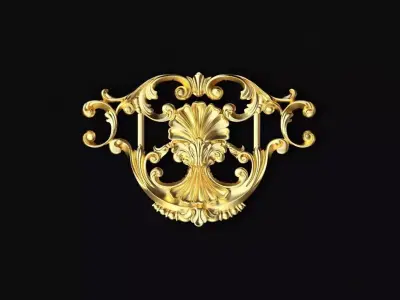 dekor ornate ornament 3D model 7