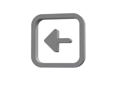 3d arrow alt square right Low-poly 3D model