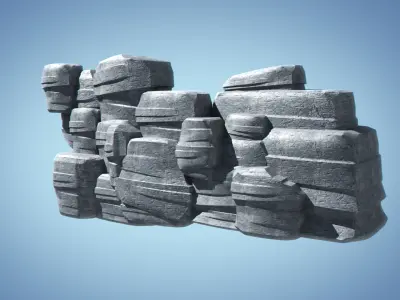 Stylized Cliff   3D model