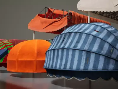 Awning Pack Low-poly 3D model