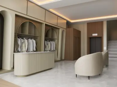 Clothing Store For Men  Women Store 3D Model 3D model