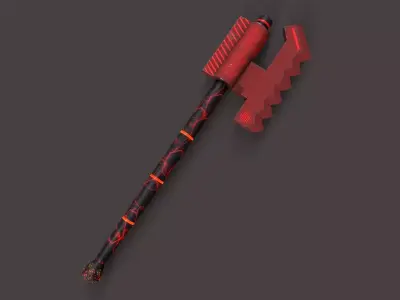 Sci-Fi Axe V2 Low-poly 3D model