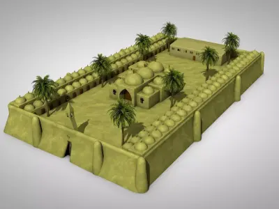 Old Egyptian Monastery 3D model