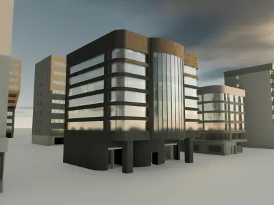 33 Realistic Building Pack 3D model