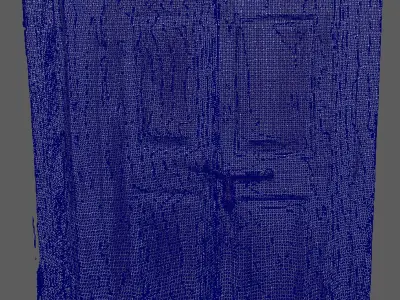 Ancient wooden doors 3D model