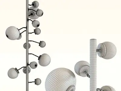 Floor Lamp Balloon Colore LED 3D model