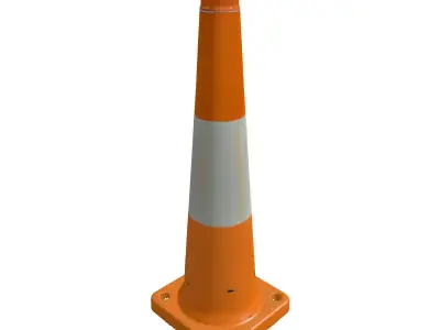 Realistic Traffic Safety Cone Prop Low-poly 3D model