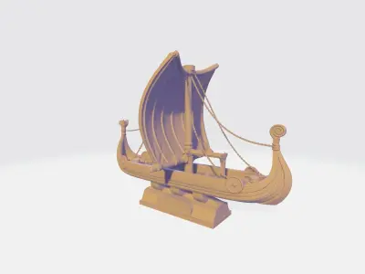 Vikings ship 3D print model