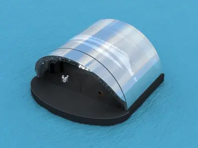 The scene on the water 3D model