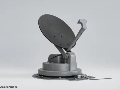Satellite Dish Antenna Low-poly 3D model