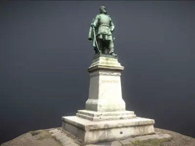 The statue of Szondy Gyorgy 3D model