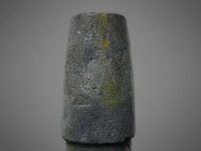 Concrete Bollard Low-poly 3D model purchase