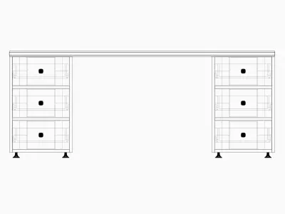 Office Table 3D model
