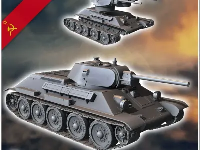 T-34-76 M1941 - Soviet army WW2 Second World East front Ostfront 3D print model V1