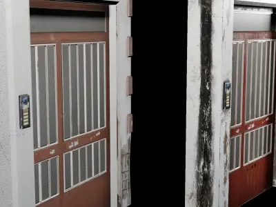 Street Door Clean And Dirty Textures Low-poly 3D model purchase