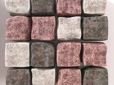 Paving granite chipped n1  3D model