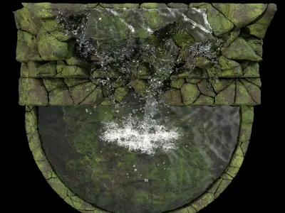 WATERFALL FOUNTAIN CASCADE  NO8 A 3D model
