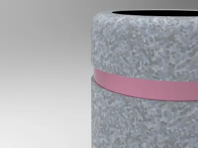 Kito Litter Bin Low-poly 3D model