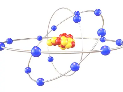 Chlorine Chemical Element v2 001 Low-poly 3D model