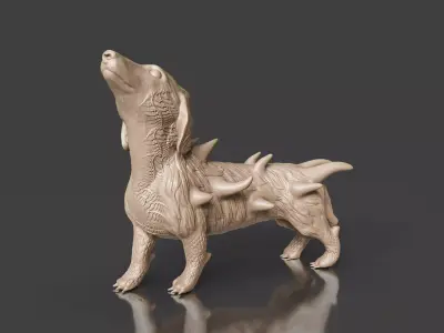 Cute Sci-Fi Alien Dog 3D print model